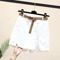 Shorts Feminino Estilo Coreano com Cinto e Fenda Lateral - Moda Verão Streetwear