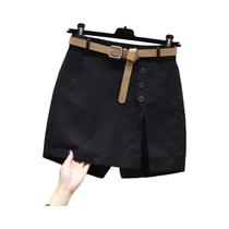 Shorts Feminino Estilo Coreano com Cinto e Fenda Lateral - Moda Verão Streetwear