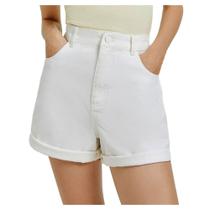 Shorts Feminino Hering Jeans Mom Branco Off - HB91