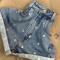 Shorts feminino jeans cintura baixa