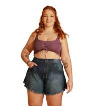 Shorts Feminino Jeans Plus Size Godê Razon Jeans