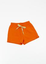 Shorts feminino laranja infantil