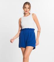 Shorts Feminino Linho Select Azul