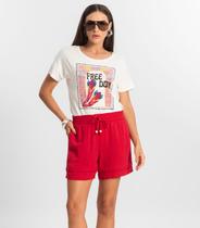 Shorts Feminino Linho Strong Endless Vermelho