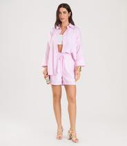 Shorts Feminino Listrado Dianna Rosa