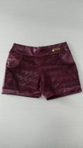 shorts feminino marsala tam GG infantil shorts feminino marsala tam GG infantil