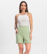 Shorts Feminino Moletinho Infinita Cor Verde Shorts Feminino Moletinho Infinita Cor Verde
