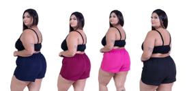 Shorts Feminino Piscina Banho Praia Plus Size Praia 48 Ao 58 Kit 4 Un