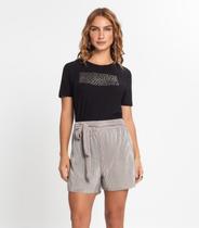 Shorts Feminino Plissado Endless Cinza