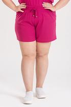 Shorts Feminino Plus Size Malha Canelada - Serena Shorts Feminino Plus Size Malha Canelada - Serena