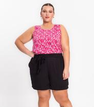 Shorts Feminino Plus Size Secret Glam Preto