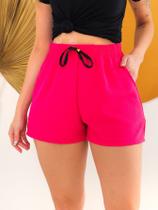 Shorts Feminino Saida de Praia Tecido Duna com Bolso