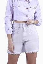 Shorts Feminino Sarja Baggy Lilas Shorts Feminino Sarja Baggy Lilas
