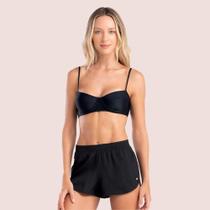 Shorts Feminino She Verão Liso Básico Com Elástico No Cós