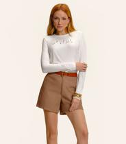 Shorts Feminino Sintético Endless Marrom