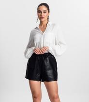 Shorts Feminino Sintético Endless Preto Shorts Feminino Sintético Endless Preto
