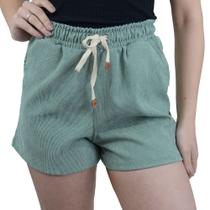 Shorts Feminino Stoff Cotele Verde Alecrim - 04149 Shorts Feminino Stoff Cotele Verde Alecrim - 04149