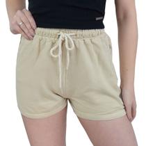 Shorts Feminino Stoff Stone Grif Bege Duna - 04113 Shorts Feminino Stoff Stone Grif Bege Duna - 04113
