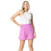 Shorts Feminino Viscose Babado Casual