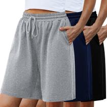 Shorts femininos casuais de verão Quenteen Sweat Gym Jogger x3