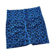 Shorts Femininos De Cintura Alta Com Estampa De Leopardo, Efeito Levanta Bumbum, Ajuste Fino,