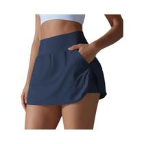 Shorts Femininos De Secagem Rápida Com Dupla Camada Para Academia, Corrida E Treino, Justos Com