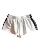 Shorts femininos de verão listrados de basquete BEAUDRM brancos
