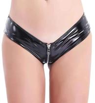 Shorts femininos FEOYA Wetlook Wetlook de material sintético de cintura alta GG