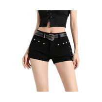 Shorts Femininos Justos Com Cadarço Estilo Streetwear Retrô Para Lazer E Moda Diária/Férias