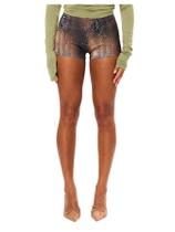 Shorts femininos RoseSeek Low Rise Booty Y2k Skinny Khaki Brown