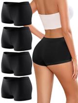 Shorts femininos, roupa íntima Sth Big Seamless, pacote com 4 Shorts femininos, roupa íntima Sth Big Seamless, pacote com 4