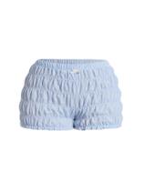 Shorts femininos SOLY HUX com babados Y2k Gingham azul/branco Shorts femininos SOLY HUX com babados Y2k Gingham azul/branco