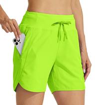 Shorts femininos Willit, atléticos, corrida, cintura alta, verdes, S