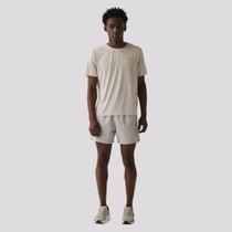Shorts Fila Train 5 Cinza Claro e Prata