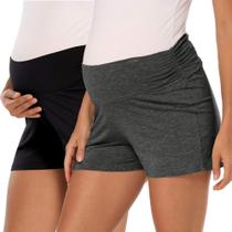 Shorts Fitglam Gestante Confortáveis e Elásticos para Gravidez Médio