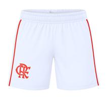 Shorts Flamengo Infantil Juvenil Branco Oficial