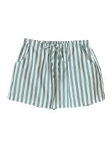 Shorts Floerns, cintura elástica feminina, linho de dupla camada