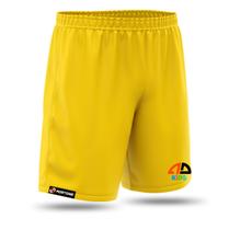Shorts Futebol Esportes Infantil Menino Poliéster Bermuda Calção Amarelo