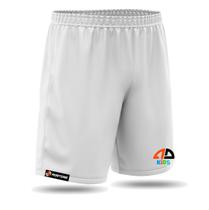 Shorts Futebol Esportes Infantil Menino Poliéster Bermuda Calção Branco