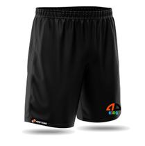 Shorts Futebol Esportes Infantil Menino Poliéster Bermuda Calção Preto