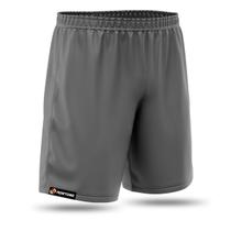 Shorts Futebol Masculino Poliéster Bermuda Calção Academia Corrida Cinza