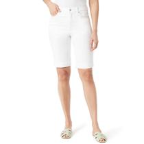 Shorts Gloria Vanderbilt Amanda Bermuda de Cintura Alta Blanco