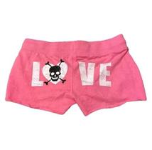 Shorts GOTHPICKUS Y2K de cintura baixa listrados para mulheres rosa tamanho M