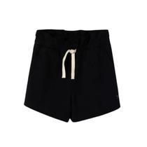 Shorts Hering Infantil Menina Clochard Em Moletom Preto