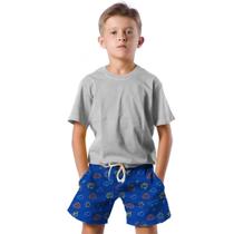 Shorts Infantil Bermuda Calção Praia Verão Cartoon Skate Sol Funny 480