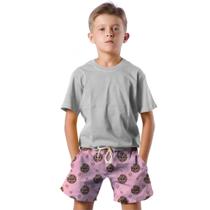 Shorts Infantil Bermuda Calção Praia Verão Cookies Cartoon Coração 650 Shorts Infantil Bermuda Calção Praia Verão Cookies Cartoon Coração 650
