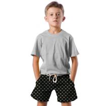 Shorts Infantil Bermuda Calção Praia Verão Diamante Dourado Caroton 448 Shorts Infantil Bermuda Calção Praia Verão Diamante Dourado Caroton 448