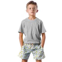 Shorts Infantil Bermuda Calção Praia Verão Kiwi Cartoon Verde 452 Shorts Infantil Bermuda Calção Praia Verão Kiwi Cartoon Verde 452