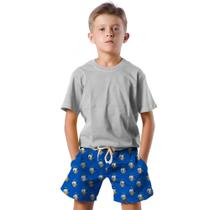 Shorts Infantil Bermuda Calção Praia Verão Pato Anjo Cartoon 226
