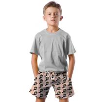 Shorts Infantil Bermuda Calção Praia Verão Personagem Vassoura Magia 261